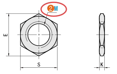 M（公稱(chēng)直徑）
